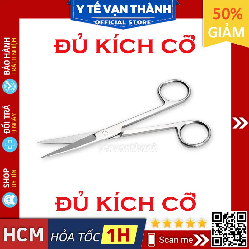 ✅ Kéo Y Tế Thẳng 2 Đầu Nhọn, Pakistan, dùng trong y tế, phẫu thuật -VT0236 | Y Tế Vạn Thành