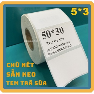 GIẤY IN TEM TỰ DÁN LY TRÀ SỮA KÍCH THƯỚC 50X30- COMBO 450