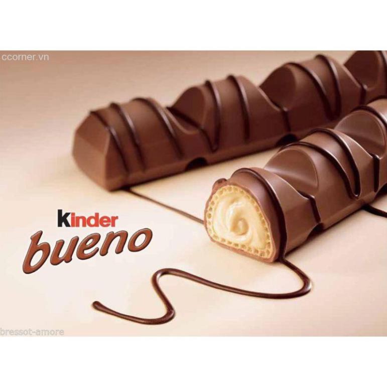 ( Bán sỉ ) Lốc 30 gói Bánh Chocolate nhân Hạt dẻ Kinder Bueno 43gr (2 thanh)