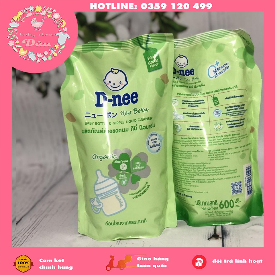 NƯỚC RỬA BÌNH DNEE THÁI ORGANIC TÚI 600ML / CHAI 620ML