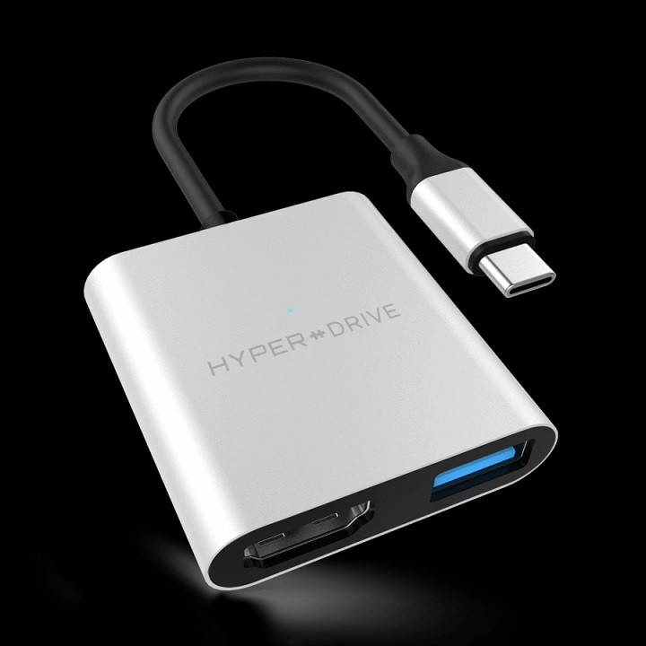 [Cho Macbook] Hub USB-C Cổng chuyển HyperDrive 4K HDMI 3-in-1 HD259A – Follow HIBUCENTER Giảm 5%