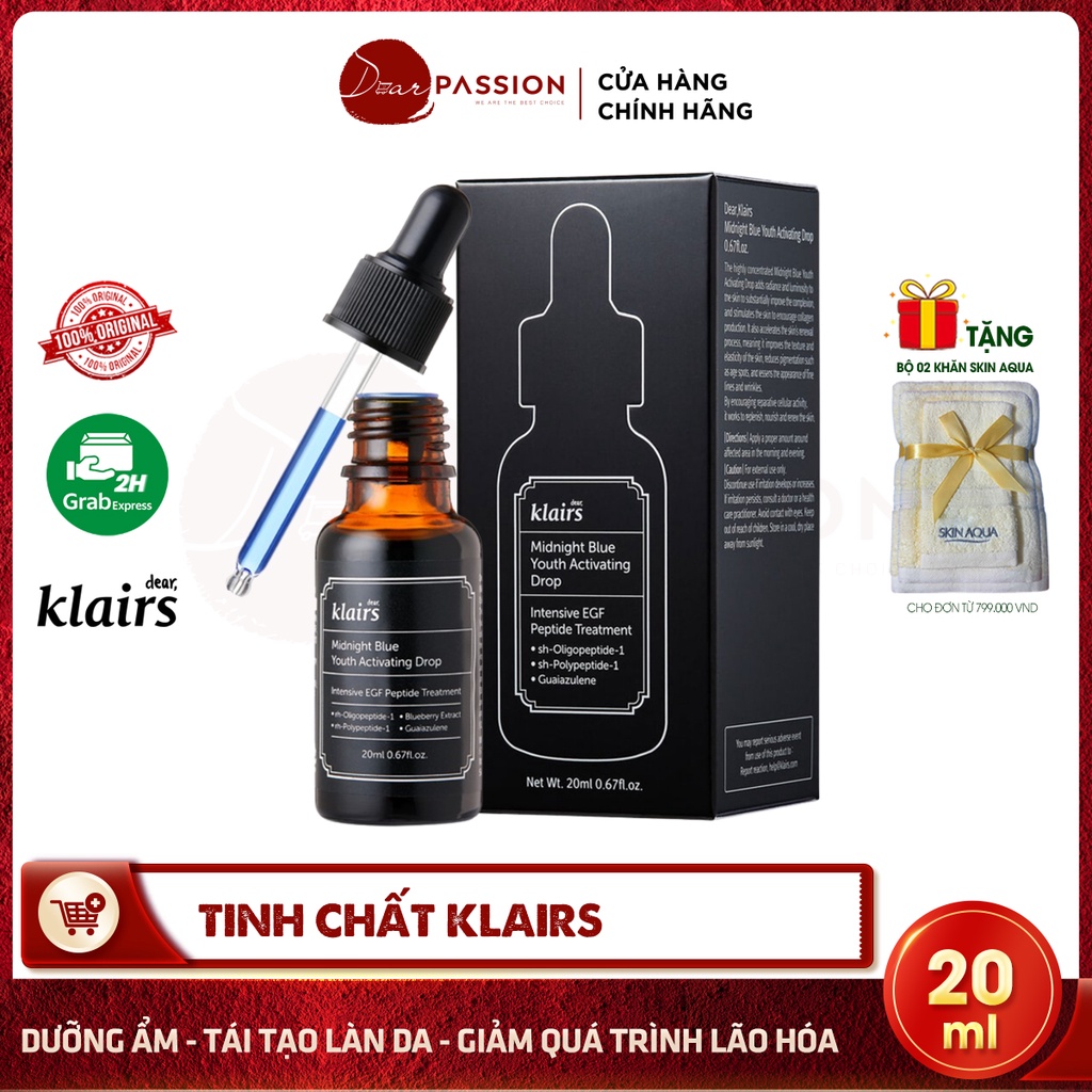 Tinh Chất Serum Klairs Chống Lão Hóa, Phục Hồi Và Làm Dịu Da - Klairs Midnight Blue Youth Activating Drop 20ml