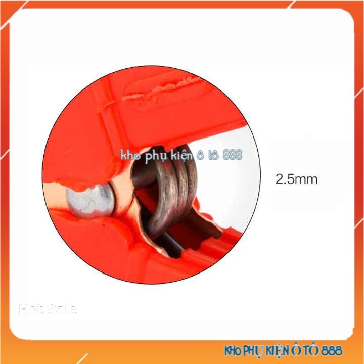 Bộ 2 kẹp cá sấu acquy cho ô tô xe máy đồng bọc cao su 107x15x75mm cán vuông