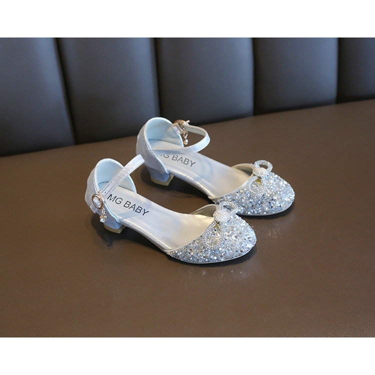 Giày Cao Gót Công Chúa Pha Lê Phong Cách Hàn Quốc Mới Cho Bé Gái 2021