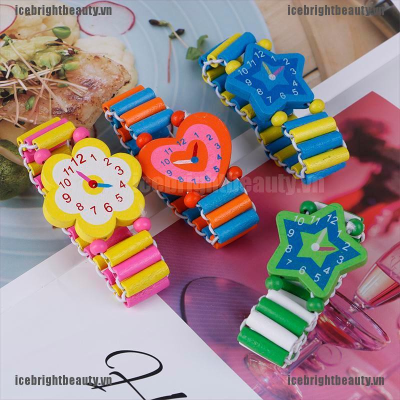 ICE Kids Bracelet Fake Wooden Watch Baby Shower Girl Boy Birthday Party FavorVN