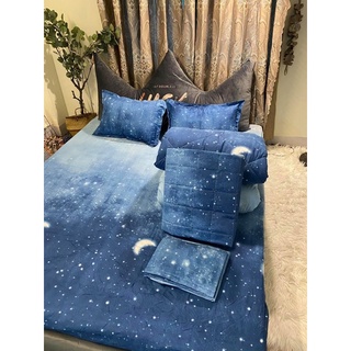 Chăn ga gối 5 món CHĂN PHAO dày dặn như hình chất liệu cotton poly cao cấp hàng đẹp loại 1