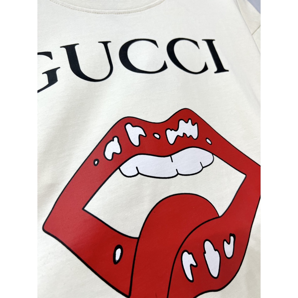 ⚡️- Tee Gu.cci Lips cao cấp full tag túi, áo thun GU.CCI