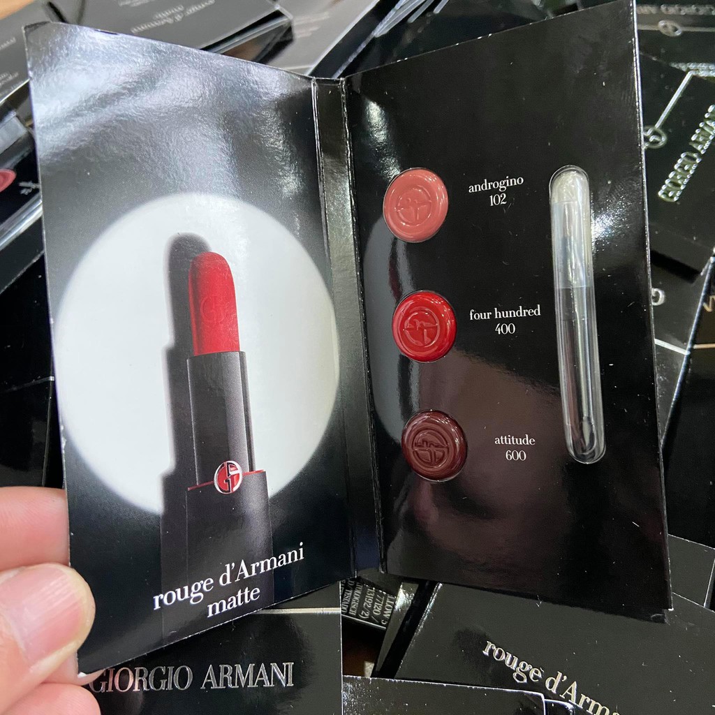 [Quà tặng] Vỉ son 3 màu Giorgio Armani Rouge d’Armani matte