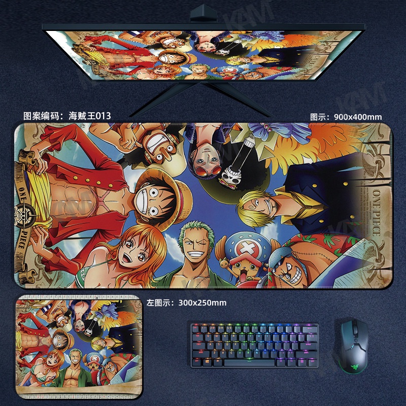Tấm Lót Chuột Và Bàn Phím Cỡ Lớn 800mmx300mm Chống Thấm Nước In Họa Tiết One Piece Độc Đáo Trang Trí Phòng / PC / Laptop