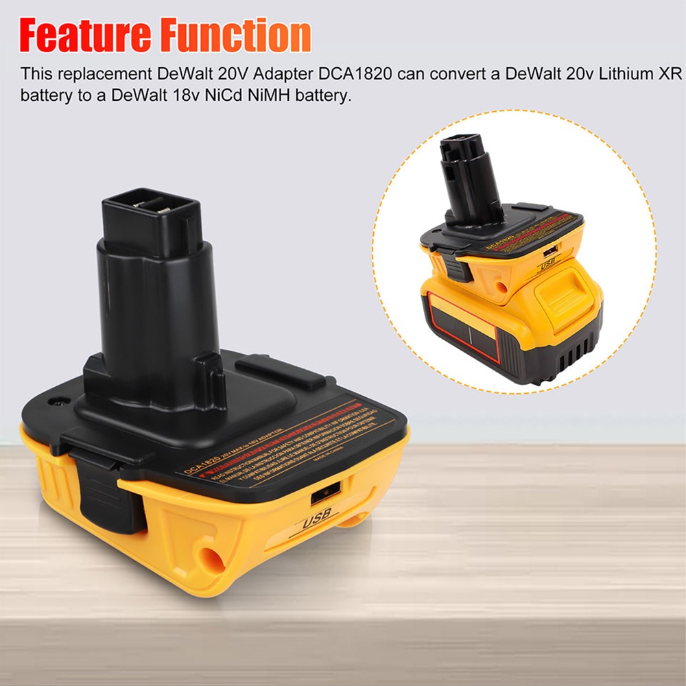 Bộ chuyển đổi pin li-ion DIYMORE 18v 1820 20v tối đa
