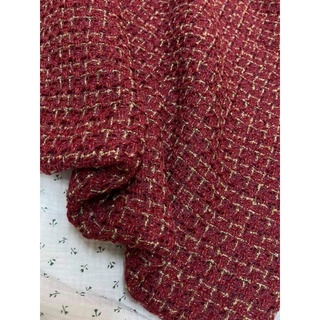 Vải dạ Tweed đỏ
