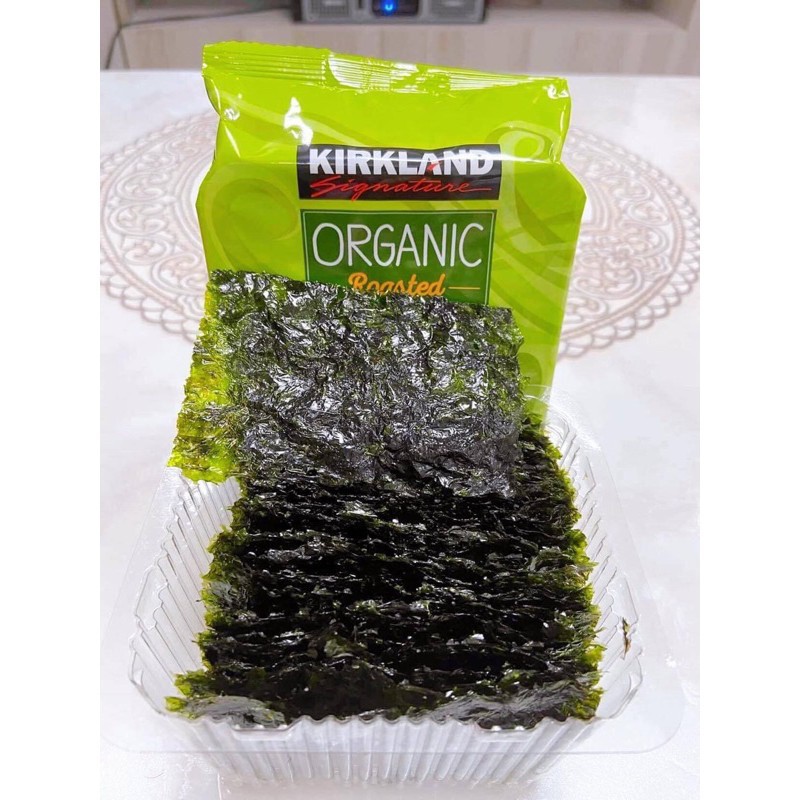 Rong biển sấy khô ăn liền Kirkland Organic Seaweed 17g