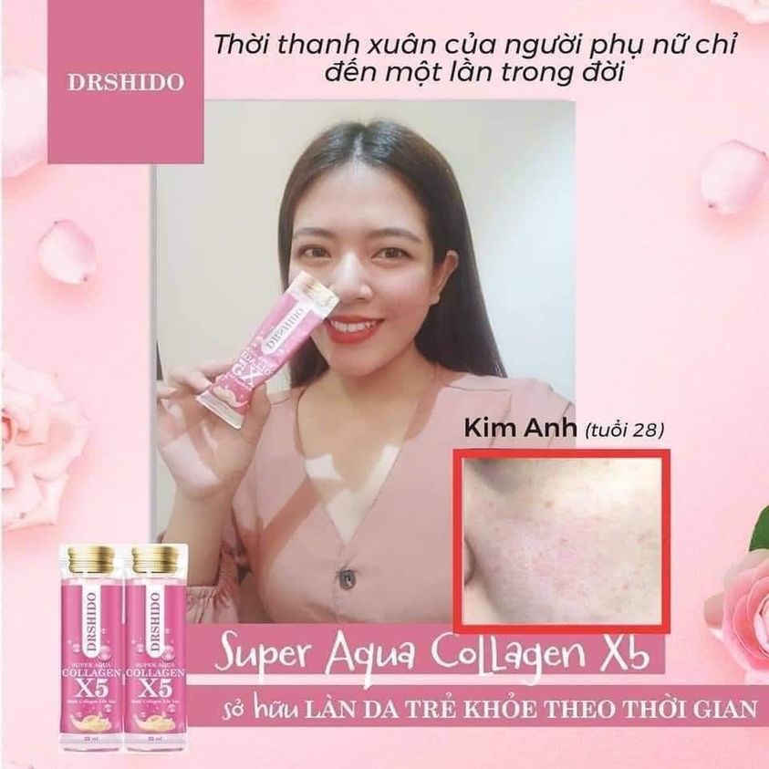 (CHÍNH HÃNG SHIDO JAPAN) Collagen x5 -  Đẹp da, hết nám, mờ tàn nhang -  (14 gói / hộp)