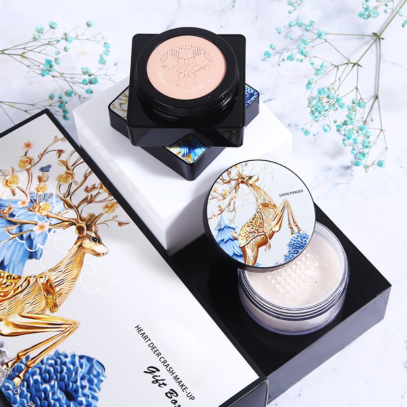 Bộ sản phẩm trang điểm kèm mút hình nấm thoáng khí tự nhiên hãng COCUTE | BigBuy360 - bigbuy360.vn