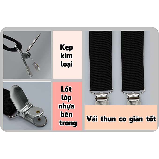 Dây Đai Chữ Y TRƠN Nam Nữ Yếm Quần Cạp Chống Trượt 3 Kẹp Cố Định Điều Chỉnh Lễ Hội Party Sinh Nhật HCM Legaxi