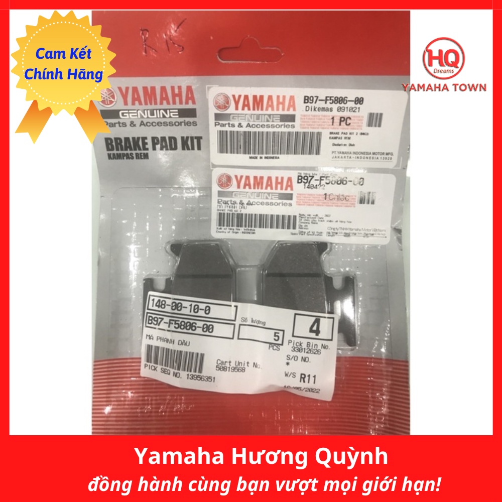 Bố thắng - Má Phanh Dầu (Phanh Sau) R15V3 - Yamaha town Hương Quỳnh
