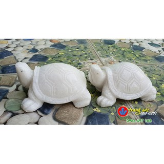rùa đá trắng non nước phong thủy