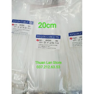 Túi 100c Dây Rút Nhựa Dài 20cm
