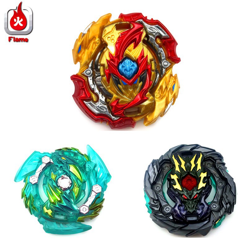 FLAME B-149 3 IN 1 GT Triple Booster Beyblade Burst Set, Gyro 3 lớp và LR Launcher, Quà tặng Đồ chơi cho Bé trai