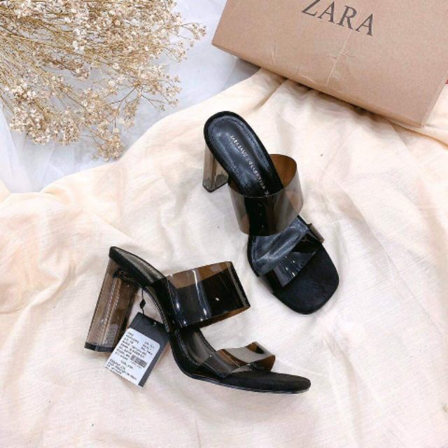 RẺ HOT Guốc zaza quai 2 cầu màu đen và nude gót 9p THỜI THƯỢNG
