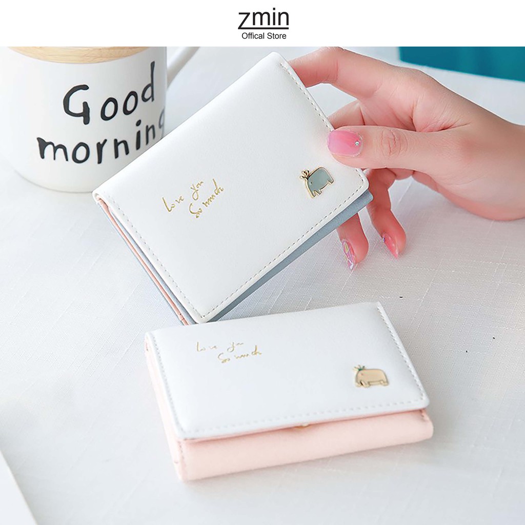 Ví bóp nữ mini cầm tay Zmin, chất liệu cao cấp có thể bỏ túi - V016