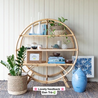 Kệ mây tròn tự nhiên, kệ tủ mây đựng sách, kệ mây tròn treo, kệ mây decor giá rẻ, kệ đựng sách, nội thất mây tre đan