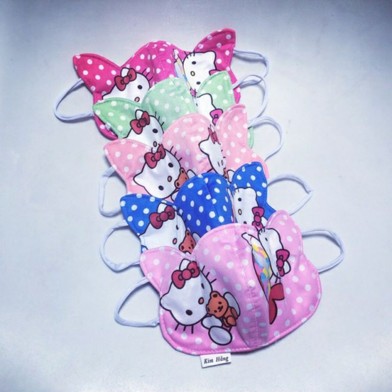 Khẩu trang vải Hello Kitty, Elsa, Nhện (bịt mặt cho bé) hàng vnxk