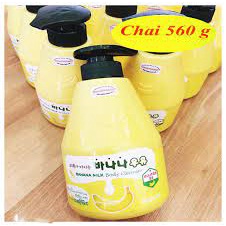 Sữa tắm tinh chất thảo dược chiết xuất từ sữa và chuối Welcos Hàn Quốc 560ml