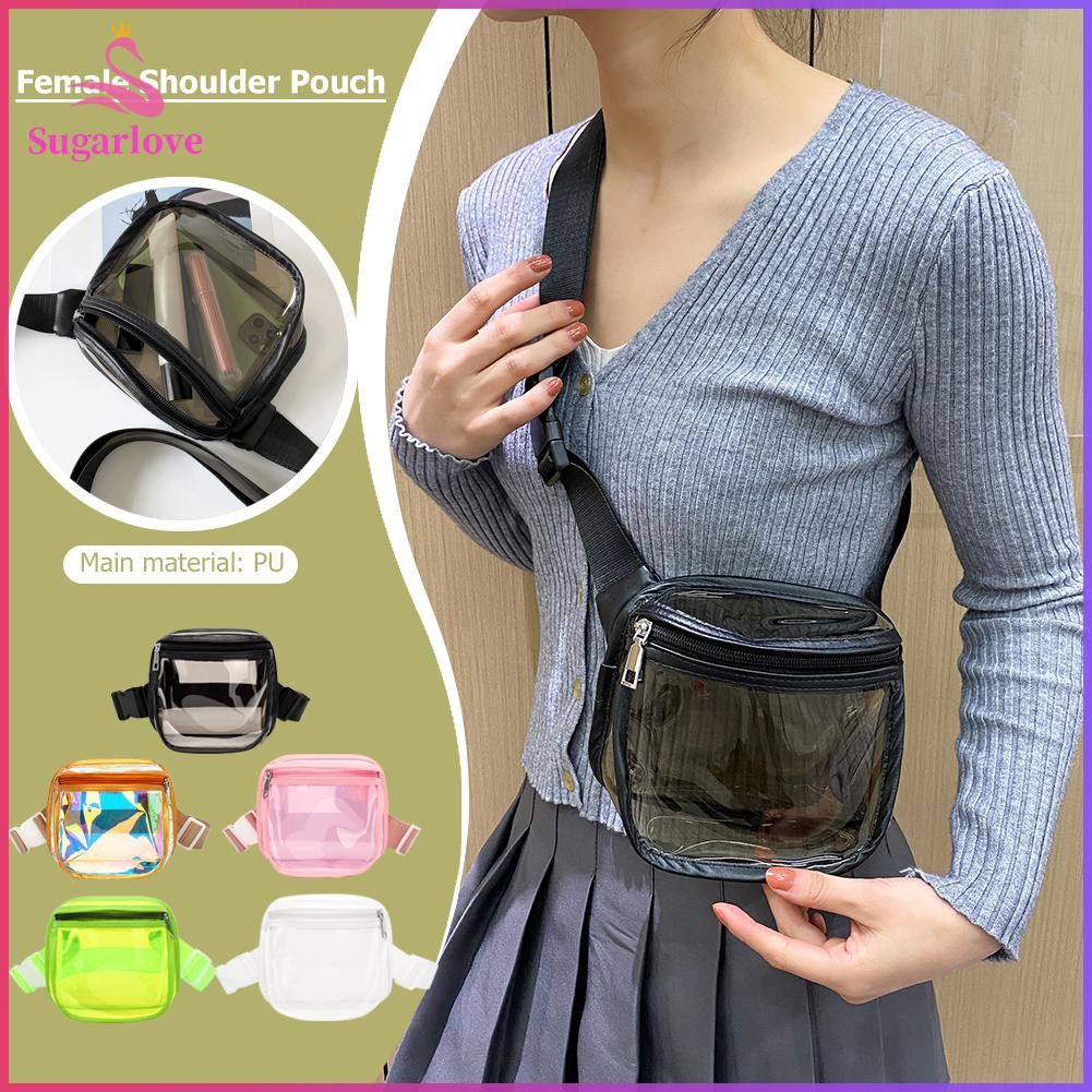 Beautiful❤Chest Waist Belt Bag Women PVC Transparent Fanny Packs Sport Phone Pouch