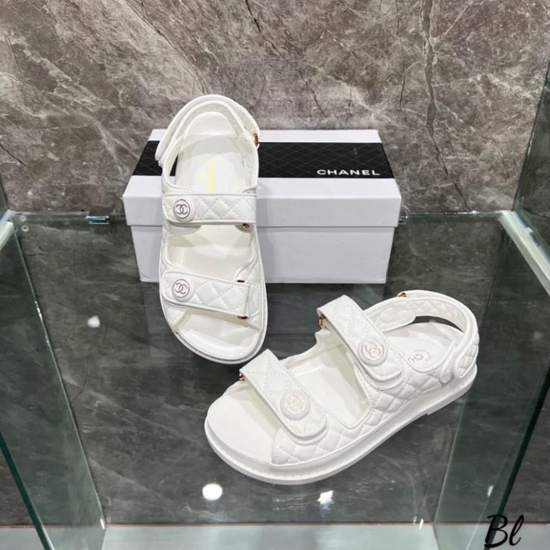 Sandal Chanel 3 Màu Trắng Đen Kem Full Size 35-39