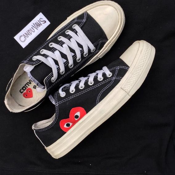 Giày Thể Thao Converse X Cdg Cổ Thấp Màu Trắng Đen Thời Trang Cao Cấp Cho Nam Nữ