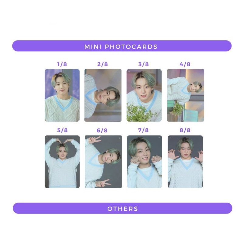 Card BTS Mini Photocard BTS Sowoozoo official