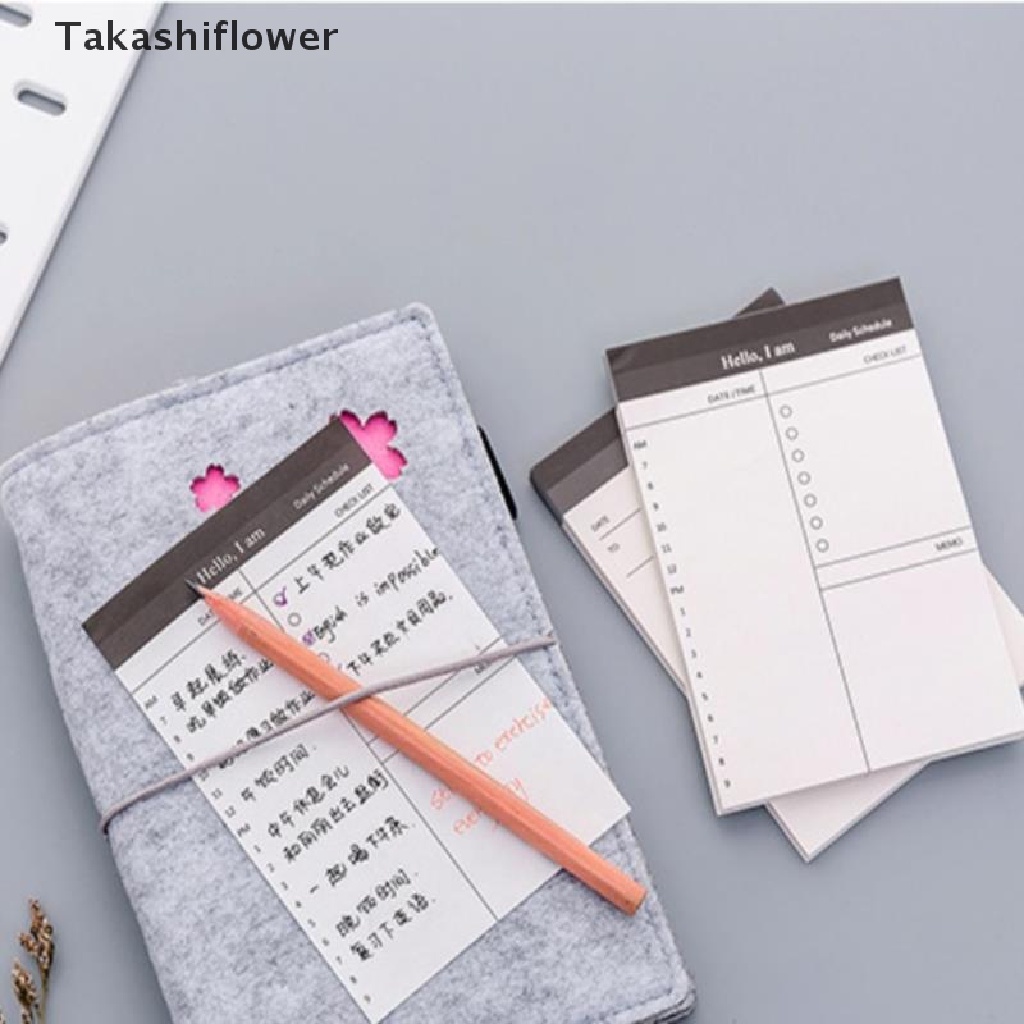 (Takashiflower) Giấy Dán Ghi Chú Lập Kế Hoạch Hàng Ngày Để Làm List Time Bán Chạy