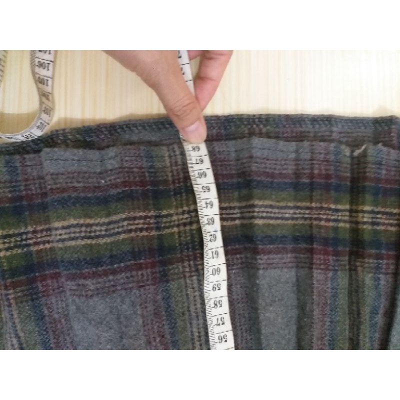 Chân váy dạ kẻ xếp li size S thanh lý