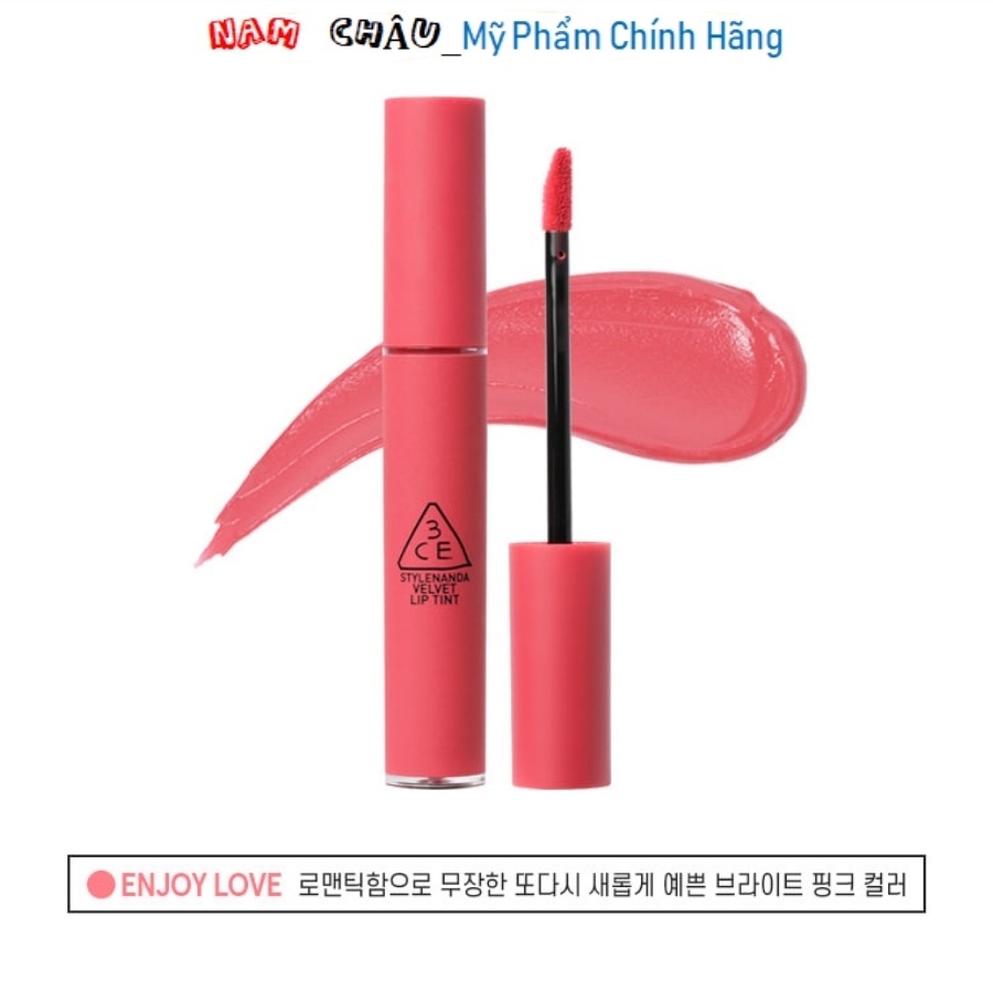 Son kem lì 3CE Velvet Lip Tint ENJOY LOVE [Hồng Nude] NPP Nam Châu