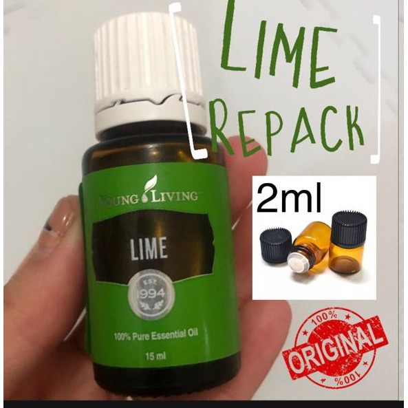 (Hàng Mới Về) Tinh Dầu Lime Young Living Yl Yleo 100% Ori Repack 2ml 5ml