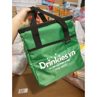 Túi giữ nhiệt DRINKIES 2 ngăn dầy dặn Cao Cấp