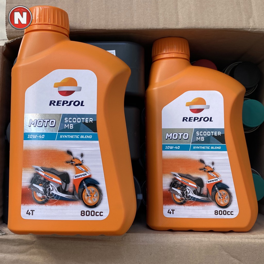 Nhớt REPSOL MOTO SCOOTER 10W40 dành cho xe tay ga - 800mL - API SL, JASO MB