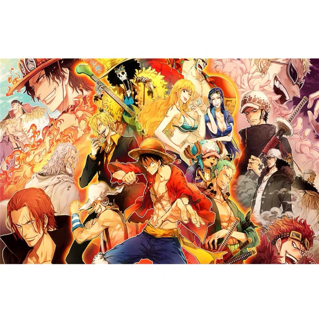 [ORDER]Bộ xếp hình 1000 miếng hình Đảo Hải Tặc One Piece size 75x50cm