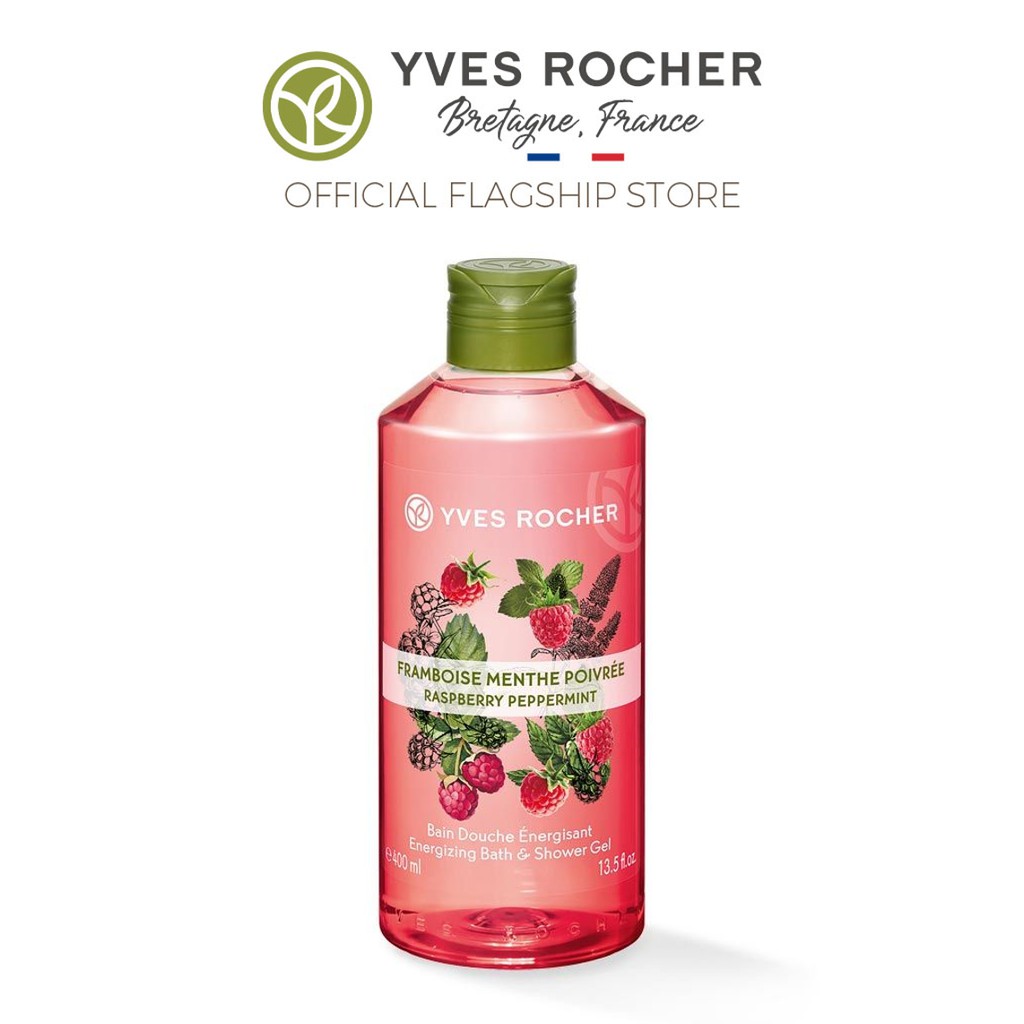 [Mã FMCGMALL -8% đơn 250k] Sữa Tắm Yves Rocher Energizing Bath And Shower Gel Raspberry Peppermint 400ml