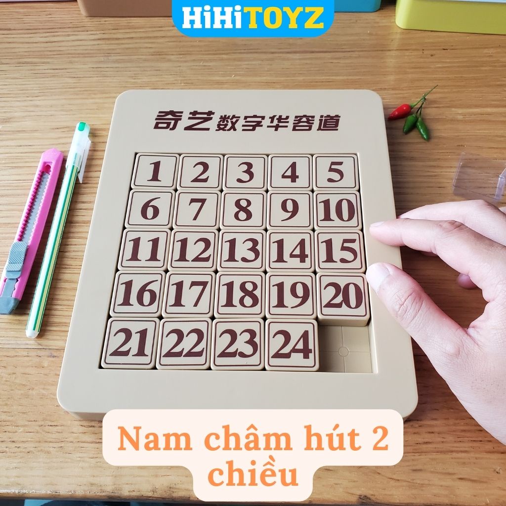 Klotski Bảng Trượt Số Nam Châm Từ Tính Cao Cấp cho bé, Đồ chơi thông minh phát triển tư duy bé 7 tuổi trở lên