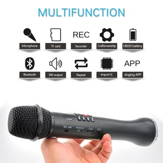 Professional Karaoke Microphone Wireless Speaker Portable Bluetooth Microphone F