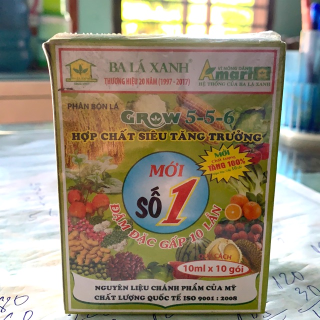 Ba lá xanh grow 5-5-6 Số 1 (1gói)