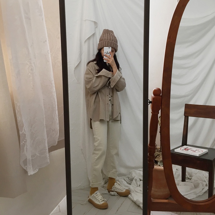 Áo Khoác Tay Dài Dáng Rộng Thiết Kế Mới Thời Trang Dành Cho Mùa Thu