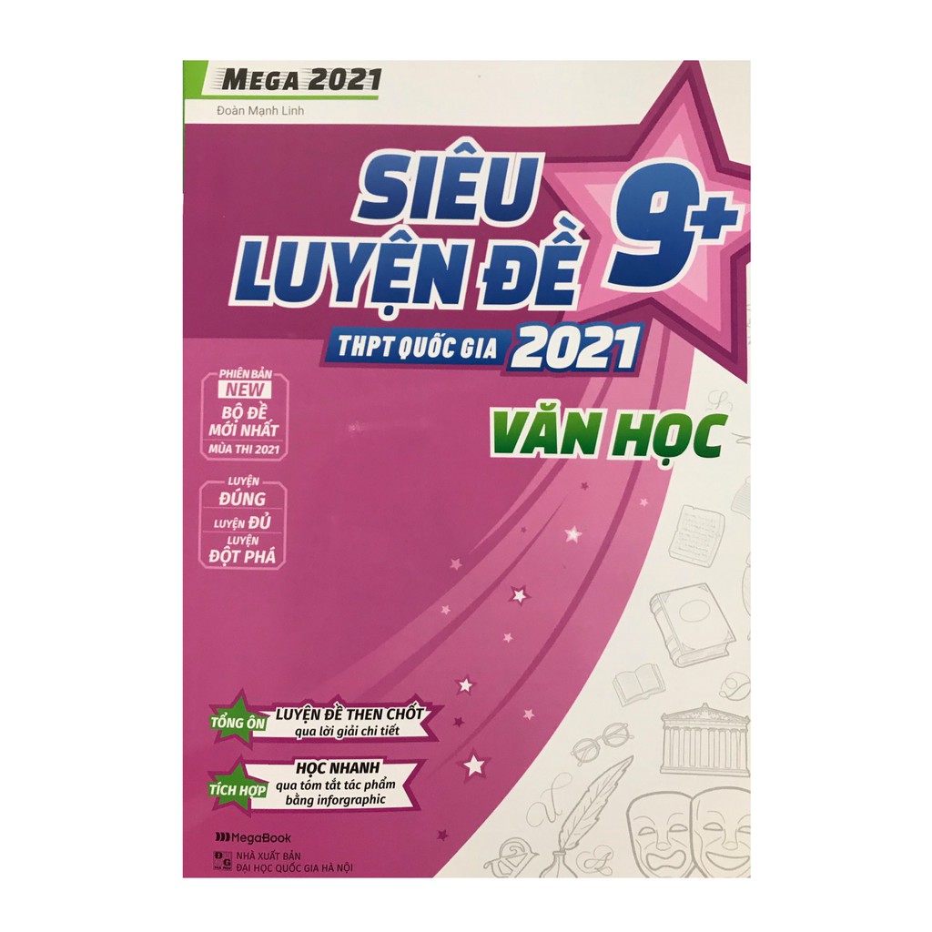 Sách - Mega 2021 - Siêu Luyện Đề 9 + THPT Quốc Gia 2021 - Văn Học