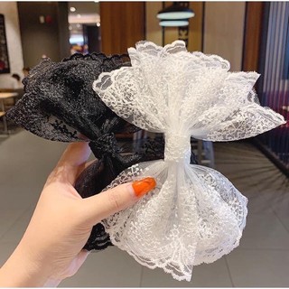 kẹp tóc nơ ren tiểu thư
