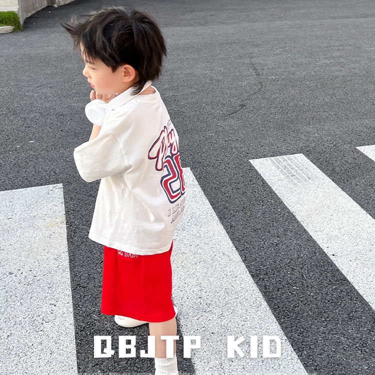 Set Áo Thun Ngắn Tay Và Quần Short Thời Trang Thể Thao Mùa Hè Mới Cho Bé Trai Và Gái