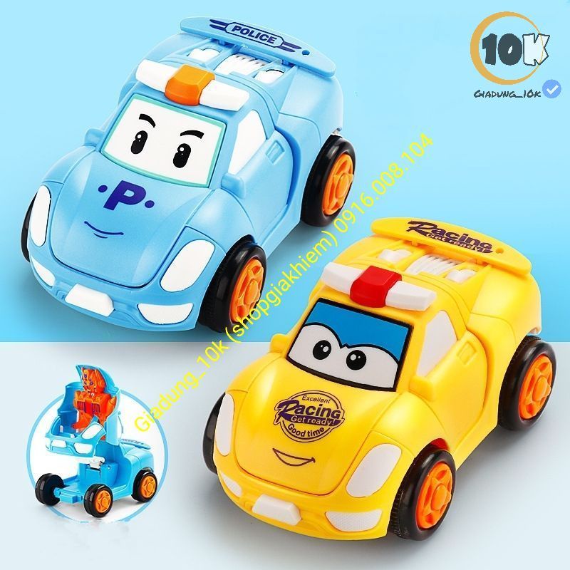 Đồ Chơi Ô Tô Biến Hình Siêu Nhân Cho Bé (Nhựa An Toàn Cho Bé) (e15)