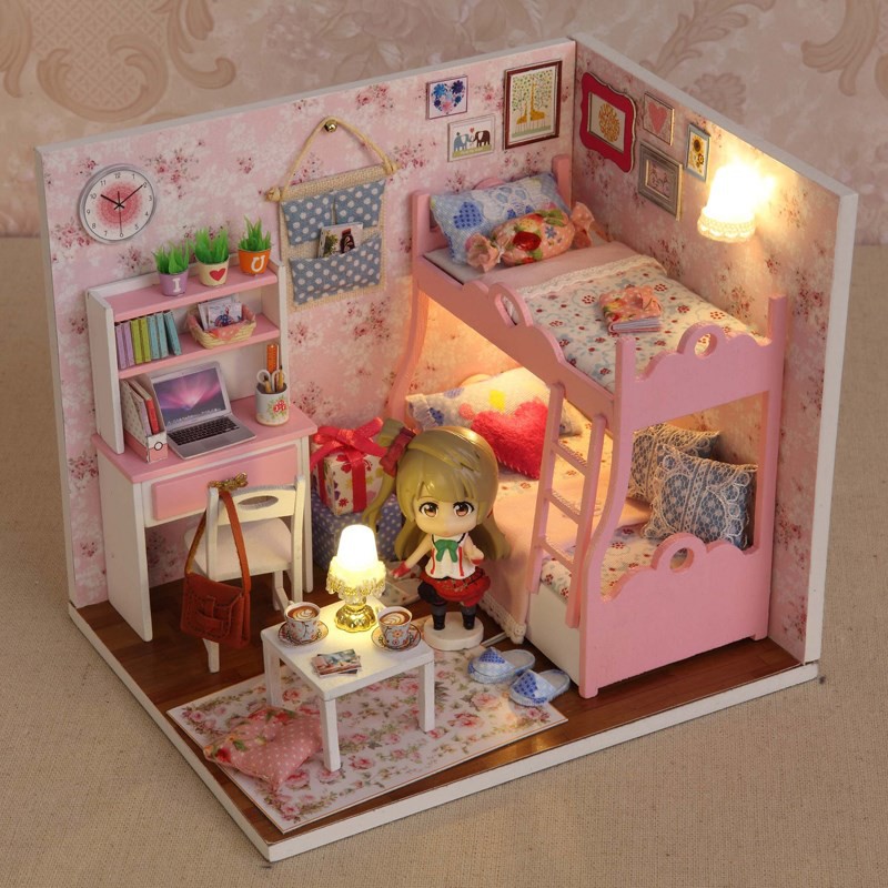 Mô hình nhà DIY Doll House Mood of Love Kèm Búp bê, Mica chống bụi, Bộ dụng cụ và Keo dán