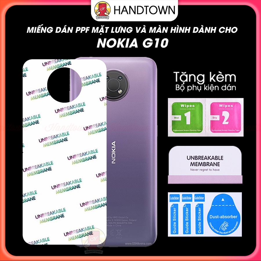 Miếng Dán PPF Nokia G10 Bảo Vệ Máy Chống Xước Chống Nước Chống Vân Tự Phục Hồi Cao Cấp Handtown